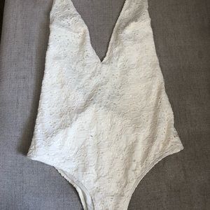 White H&M swimsuit